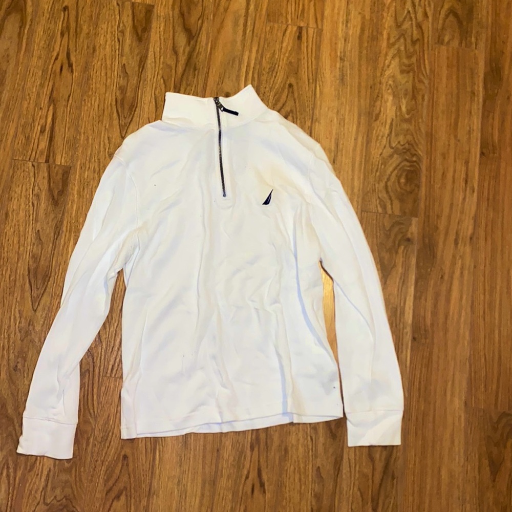 White Náutica Quarter Zip